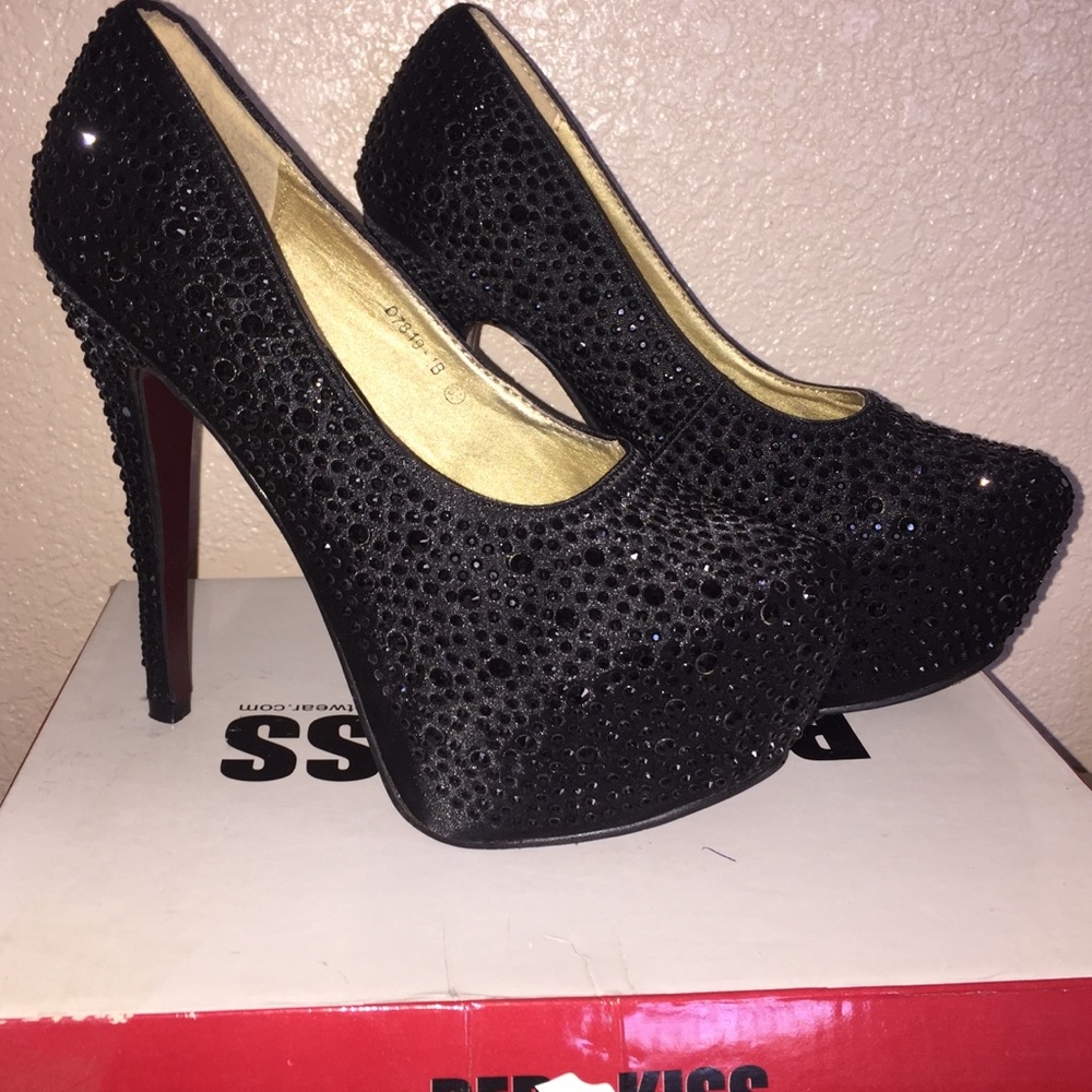 💋Redkiss Black crystal pumps💋